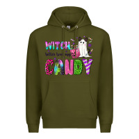 Army Green Witch better have my candy Premium Hoodie - NancyCooperArtShop