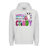 Dove Grey Witch better have my candy Premium Hoodie - NancyCooperArtShop