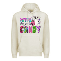 Oatmeal Heather Witch better have my candy Premium Hoodie - NancyCooperArtShop