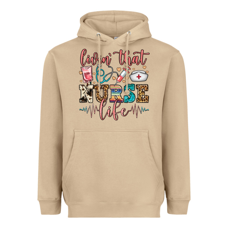 Livin' That Nurse Life Heavyweight Hoodie by FaDigitalArtStudio | Teevron
