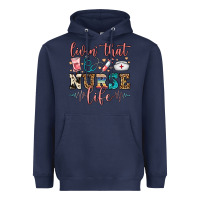 Navy livin' that nurse life Heavyweight Hoodie - FaDigitalArtStudio