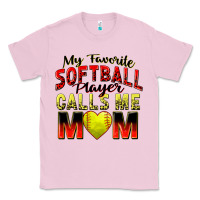 Bubblegum Pink my favorite softball player calls me mom Classic Tee - Zillion Design Studio
