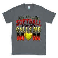 Charcoal Heather my favorite softball player calls me mom Classic Tee - Zillion Design Studio