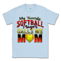 Dusty Blue my favorite softball player calls me mom Classic Tee - Zillion Design Studio