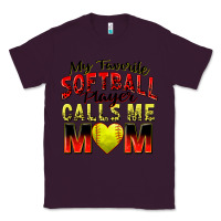 Plum my favorite softball player calls me mom Classic Tee - Zillion Design Studio