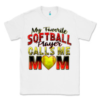 White my favorite softball player calls me mom Classic Tee - Zillion Design Studio