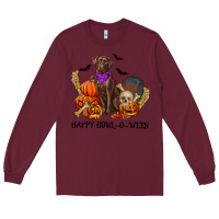 Burgundy Happy Howl-o-ween Long Sleeve Tee - RanaPortraitStore