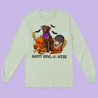 Long Sleeve Tee Happy Howl-o-ween
