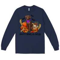 Navy Happy Howl-o-ween Long Sleeve Tee - RanaPortraitStore