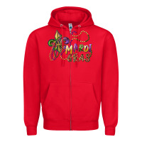 Red mardi gras fleur de lis and beads Zipper Hoodie - RanaPortraitStore