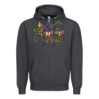 Smoke mardi gras fleur de lis and beads Zipper Hoodie - RanaPortraitStore