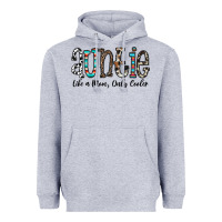 Heather Grey auntie  like a mom, only cooler Heavyweight Hoodie - CowhideDigitalArt