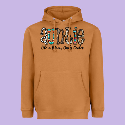 Auntie  Like A Mom, Only Cooler Heavyweight Hoodie Designed By Cowhidedigitalart