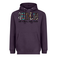 Plum auntie  like a mom, only cooler Heavyweight Hoodie - CowhideDigitalArt