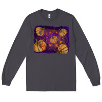 Smoke Halloween Pumpkin Cobweb Background Long Sleeve Tee - RanaPortraitStore