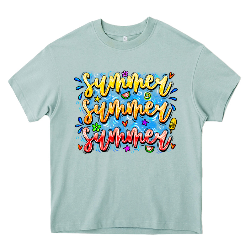 Summer Summer Summer Heavy Core Tee by CowhideDigitalArt | Teevron