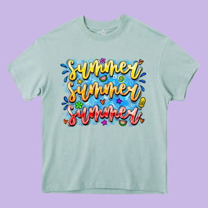 Summer Summer Summer Heavy Core Tee Designed By Cowhidedigitalart