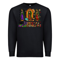 Black our lady of guadalupe happy hallothanksmas Premium Sweatshirt - JahusDesignShop