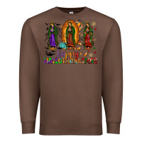 Chestnut our lady of guadalupe happy hallothanksmas Premium Sweatshirt - JahusDesignShop