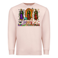 Pale Pink our lady of guadalupe happy hallothanksmas Premium Sweatshirt - JahusDesignShop