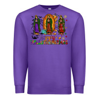Purple our lady of guadalupe happy hallothanksmas Premium Sweatshirt - JahusDesignShop