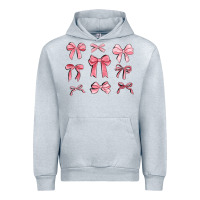 Heather Grey pink ribbons Urban Hoodie - MaliasSmallBusiness