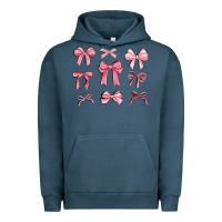 Pigment Midnight Navy pink ribbons Urban Hoodie - MaliasSmallBusiness