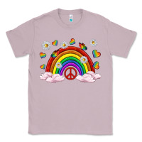 Lilac pride rainbow with daisy and butterfly Classic Tee - texasbilliewilder