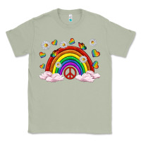 Matcha pride rainbow with daisy and butterfly Classic Tee - texasbilliewilder
