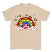 Mushroom pride rainbow with daisy and butterfly Classic Tee - texasbilliewilder