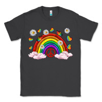 Smoke pride rainbow with daisy and butterfly Classic Tee - texasbilliewilder