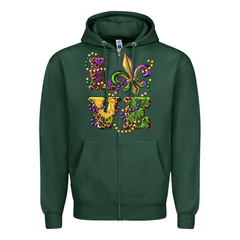 Love Fleur De Lis Zipper Hoodie by RanaPortraitStore | Teevron