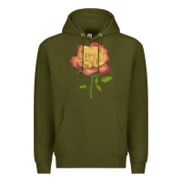 Army Green rainbow's end rose Premium Hoodie - LillyAllenDesigns