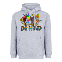 Heather Grey be kind Heavyweight Hoodie - CowhideDigitalArt