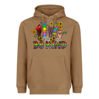 Toasted Coconut be kind Heavyweight Hoodie - CowhideDigitalArt