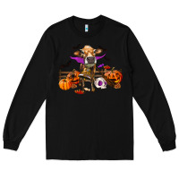 Black Heifer Cow Halloween Long Sleeve Tee - RanaPortraitStore