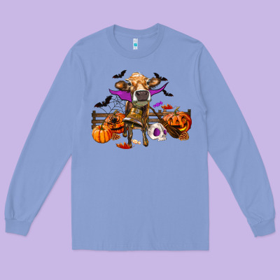 Long Sleeve Tee Heifer Cow Halloween