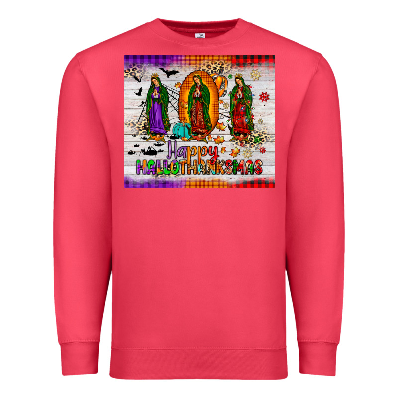Our Lady Of Guadalupe Happy  Hallothanksmas Tumbler Premium Sweatshirt by JahusDesignShop | Teevron