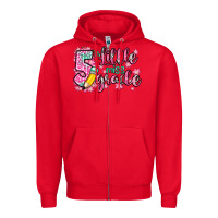Red little miss 5th grade Zipper Hoodie - Zillion Design Studio