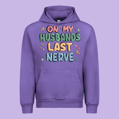 On My Husbands Last Last Nerve Urban Hoodie Designed By Maliassmallbusiness