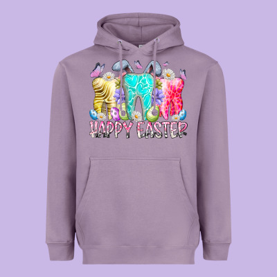 Happy Easter Tooth Heavyweight Hoodie Designed By Racoondesign