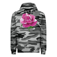 Slate Camo parade day rose Premium Hoodie - LillyAllenDesigns