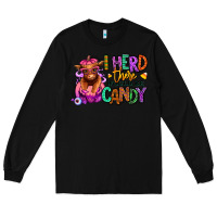 Black I herd there would be candy Heifer Long Sleeve Tee - RanaPortraitStore