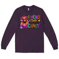 Plum I herd there would be candy Heifer Long Sleeve Tee - RanaPortraitStore
