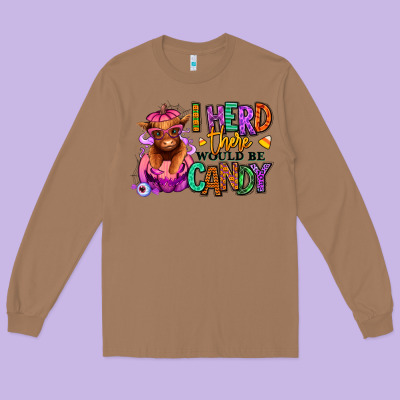 Long Sleeve Tee I herd there would be candy Heifer