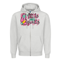 Dove Grey little miss 4th grade Zipper Hoodie - Zillion Design Studio