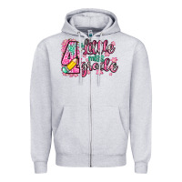 Heather Grey little miss 4th grade Zipper Hoodie - Zillion Design Studio
