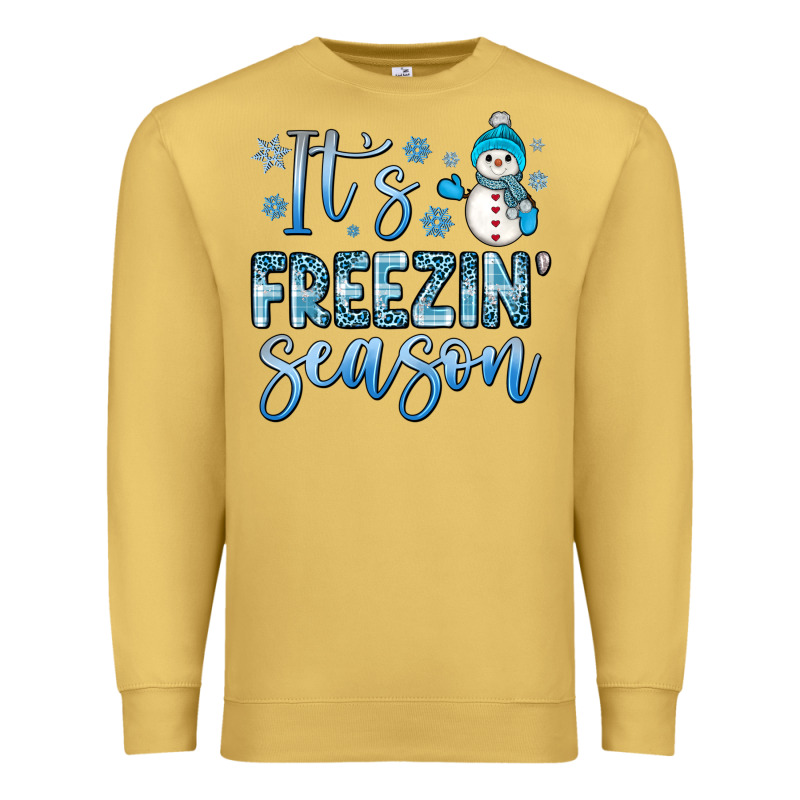 It S Freezin Season Premium Sweatshirt by JahusDesignShop | Teevron