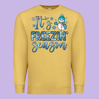It S Freezin Season Premium Sweatshirt Designed By Jahusdesignshop