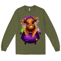 Army Green Halloween Heifer Long Sleeve Tee - RanaPortraitStore